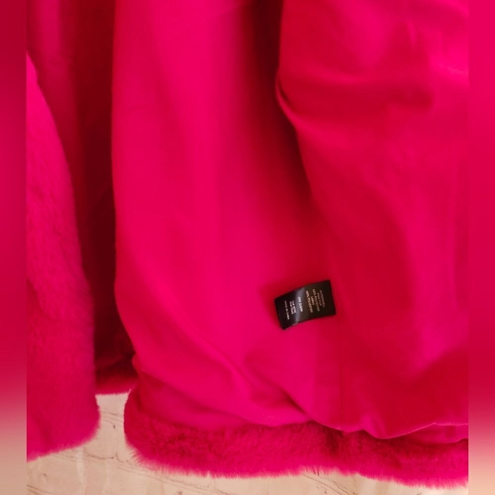 NWT House of Harlow 1960 Fuchsia Ultra Soft Faux Fur Sz. XS Bonus Ear Muffs! - Picture 6 of 11